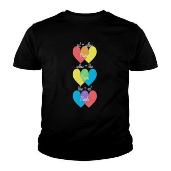 Art Teacher Gift Color Mixing Hearts Color Wheel And Theory Youth T-shirt | Mazezy