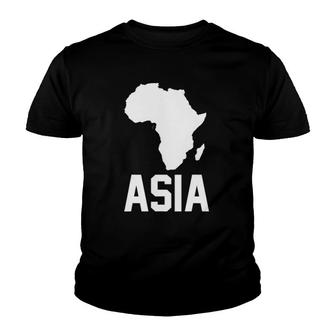 Asia With Africa Map Geography Teacher Gift Youth T-shirt | Mazezy