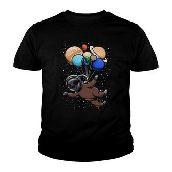 Astronaut Sloth Space Stars Cute Animals Galaxy Univers Gift Youth T-shirt | Mazezy