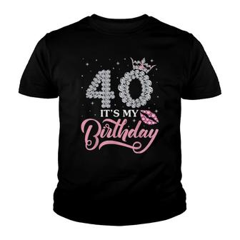 At 40 Years Old Its My Birthday Happy To Me You Mommy Youth T-shirt - Thegiftio UK
