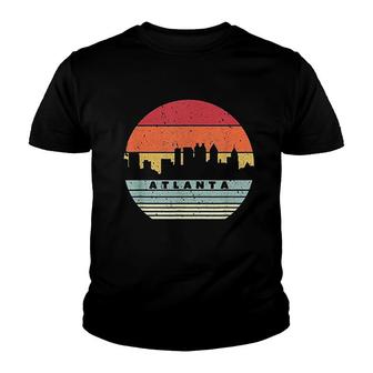 Atlanta Souvenir Retro Style Usa Skyline Youth T-shirt | Mazezy
