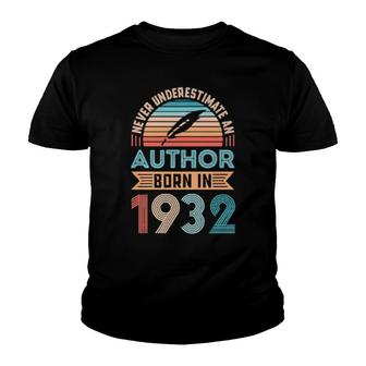 Author Born 1932 90Th Birthday Book Youth T-shirt | Mazezy