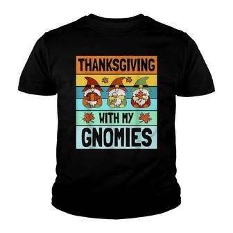 Autumn Gnome Thanksgiving Gnome Thanksgiving Day Youth T-shirt | Mazezy
