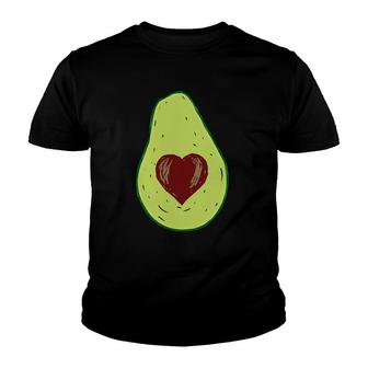 Avocado Heart Pit Avocado Lover Youth T-shirt - Thegiftio UK