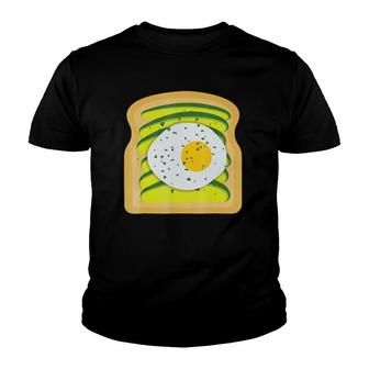 Avocado Toast With Fried Egg Youth T-shirt | Mazezy