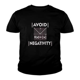 Avoid Negativity Math Youth T-shirt | Mazezy