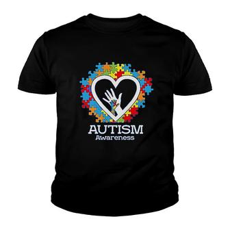 Awareness Hands In Heart V2 Youth T-shirt - Thegiftio UK