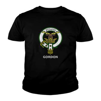 Awesome Clan Gordon Crest And Tartan Youth T-shirt | Mazezy