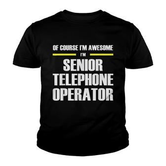 Awesome Senior Telephone Operator Youth T-shirt | Mazezy