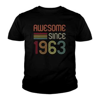 Awesome Since 1963 59Th Birthday Retro Youth T-shirt | Mazezy