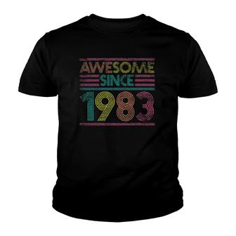 Awesome Since 1983 38Th Birthday Gifts 38 Years Old Youth T-shirt | Mazezy AU