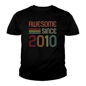 Awesome Since 2010 11Th Birthday Retro Youth T-shirt | Mazezy