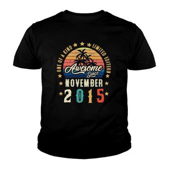 Awesome Since November 2015 Vintage 6Th Birthday Youth T-shirt | Mazezy
