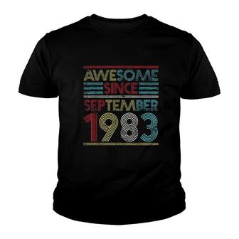 Awesome Since September 1983 Youth T-shirt | Mazezy