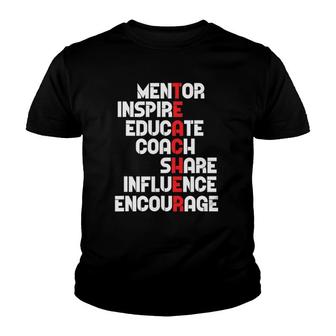 Awesome Teacher Definition Mentor Coach Educate Inspire Youth T-shirt | Mazezy
