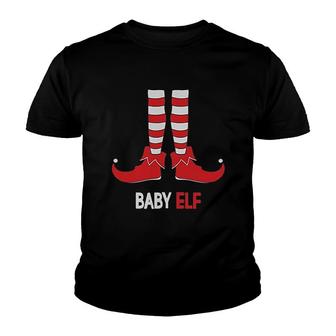 Baby Elf Cute Santa Lil' Elf Holiday Youth T-shirt | Mazezy