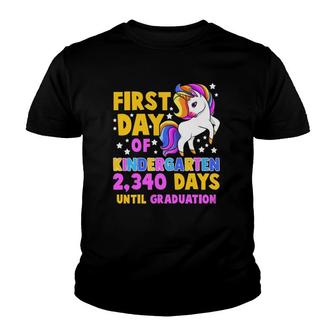 Back To School First Day Of Kindergarten Graduation Unicorn Youth T-shirt | Mazezy
