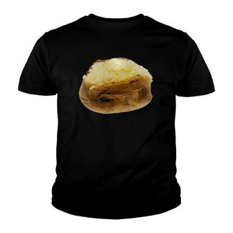 Baked Potato Jacket Fluffy Roasted Loaded Potato Youth T-shirt | Mazezy