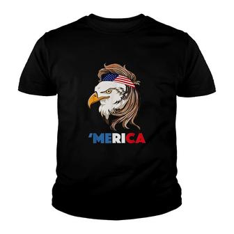 Bald Eagle Mullet 4Th Of July Gifts American Flag Merica Youth T-shirt - Thegiftio UK
