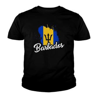 Barbados Flag Bajan Proud Roots Love Heritage Cute Youth T-shirt | Mazezy