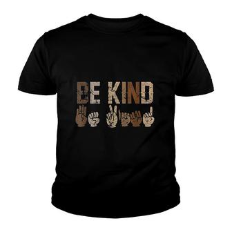 Be Kind Sign Language Youth T-shirt | Mazezy
