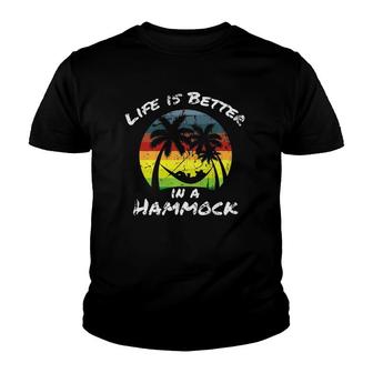 Beach Camping Gift Hammock Backpacking Hammocking Youth T-shirt | Mazezy