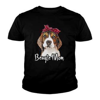 Beagle Mom Tee For Beagle Dogs Lovers Bandana Beagle Youth T-shirt | Mazezy