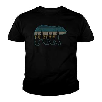 Bear Nature Grizzly Brown Black Bear Gift Youth T-shirt | Mazezy