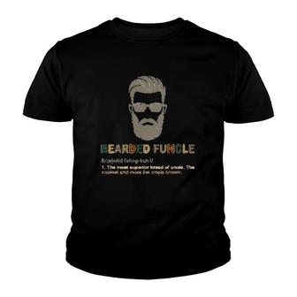 Bearded Funcle Uncle Youth T-shirt | Mazezy