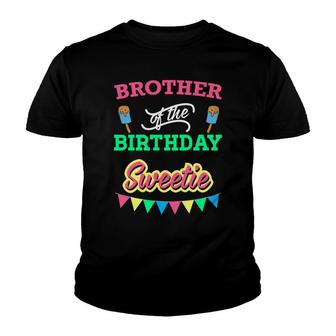 Beautiful Design Ice Cream Brother Of The Birthday Sweetie Youth T-shirt - Seseable