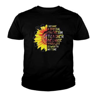 Became Special Education Teacher Sped Squad Gift Special Ed Youth T-shirt - Thegiftio UK