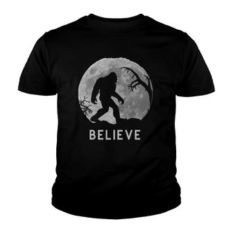 Believe Bigfoot Canadian And American Folklore Youth T-shirt | Mazezy