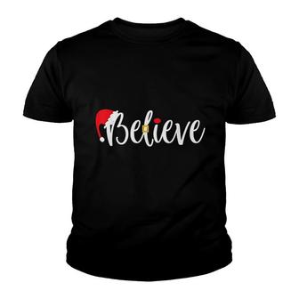 Believe Christmas Believe Santa Youth T-shirt | Mazezy