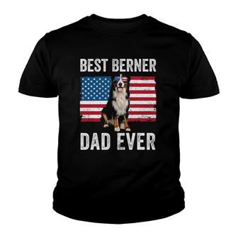 Berner Dad American Flag Dog Lover Owner Bernese Mountain Youth T-shirt | Mazezy