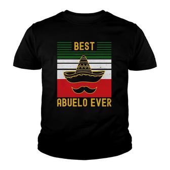 Best Abuelo Ever In Spanish Vintage Mexico Flag Father's Day Youth T-shirt | Mazezy