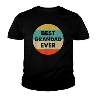 Best Grandad Ever Retro Grandpa Youth T-shirt | Mazezy