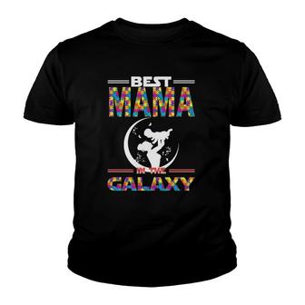 Best Mama In The Galaxy Mother And Son Color Puzzle Version Youth T-shirt | Mazezy