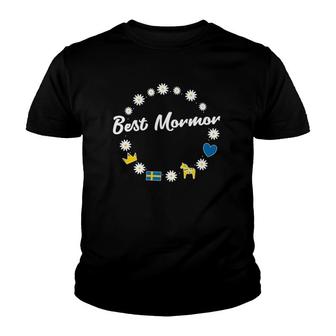 Best Mormor Swedish Grandma Grandmother Sweden Youth T-shirt | Mazezy