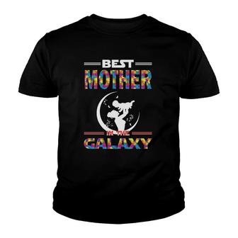 Best Mother In The Galaxy Mother And Son Color Puzzle Version Youth T-shirt | Mazezy