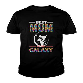 Best Mum In The Galaxy Mother And Son Color Puzzle Version Youth T-shirt | Mazezy