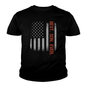 Best Son Ever American Flag Father's Day Gift Youth T-shirt | Mazezy