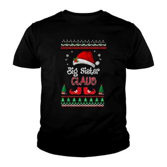 Big Sister Claus Pajamas Family Matching Christmas Youth T-shirt | Mazezy