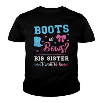 Big Sister Gender Reveal Pink Or Blue Youth T-shirt | Mazezy