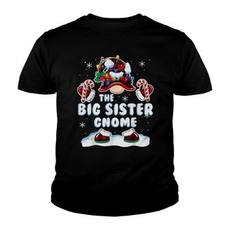 Big Sister Gnome Family Matching Group Christmas Outfits Youth T-shirt | Mazezy