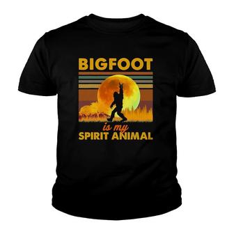 Bigfoot Is My Spirit Animal Funny Sasquatch Men Women Youth T-shirt | Mazezy
