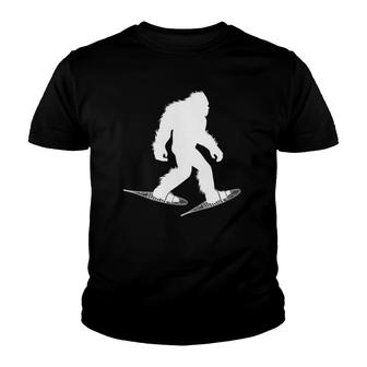 Bigfoot Snowshoe Sasquatch Trekking T Youth T-shirt | Mazezy