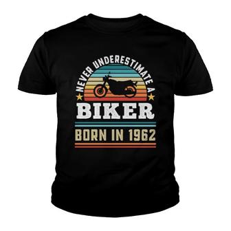 Biker Born 1962 60Th Birthday Motorbike Youth T-shirt | Mazezy