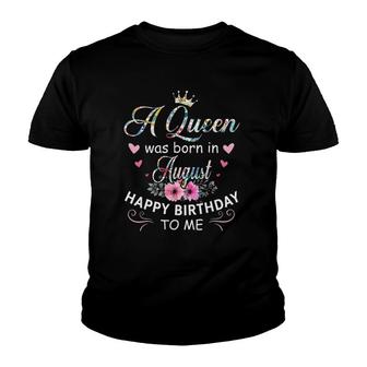 Birthday - A Queen Was Born In August Youth T-shirt | Mazezy