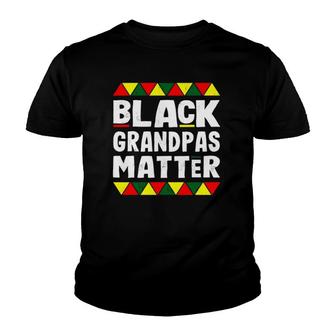 Black Grandpas Matter Black History Month Africa Pride Youth T-shirt | Mazezy