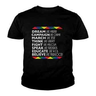 Black History Month Dream Like Martin Youth T-shirt | Mazezy